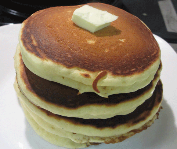 ホットケーキの焼き上がり