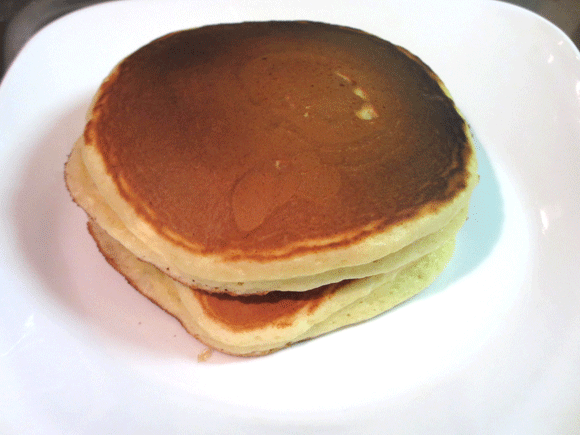 ホットケーキの焼き上がり